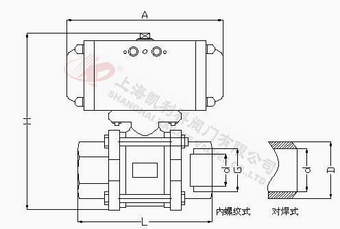 Q611F氣動三片式球閥