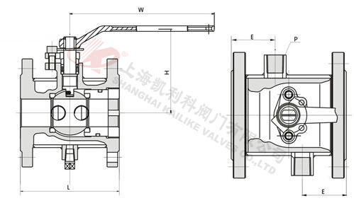 BQ41F/BQ41H保溫球閥外形結構圖
