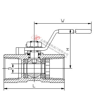 一片式手動(dòng)螺紋球閥結(jié)構(gòu)圖