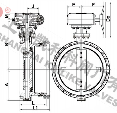 SD341X/SD343H伸縮蝶閥外形結構圖