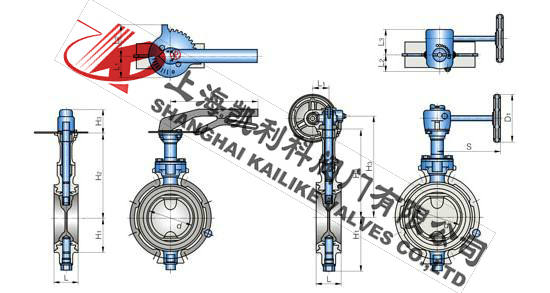 F500防結露蝶閥外形結構圖