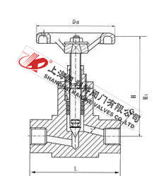 J11W、J11H內螺紋截止閥外形結構圖