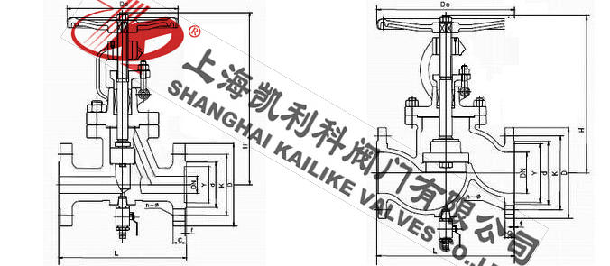 KJ41F不銹鋼抗生素截止閥外形結構圖
