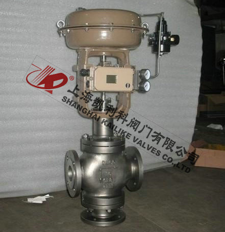 ZJHQ氣動三通調(diào)節(jié)閥外形結(jié)構(gòu)圖