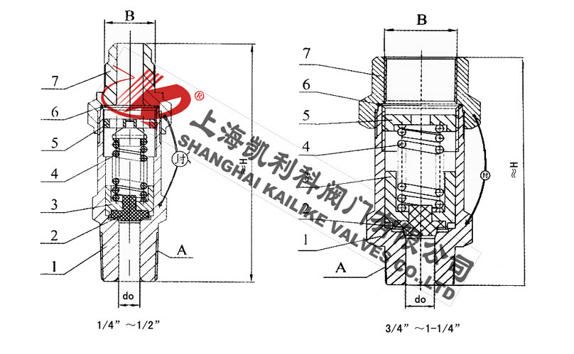 SFA-22C300T冷凍機(jī)安全閥外形結(jié)構(gòu)圖