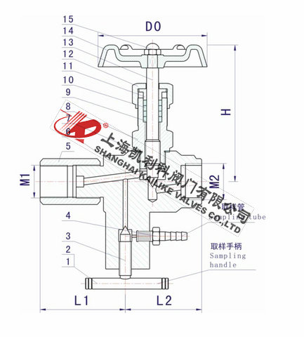 CJ123H多功能壓力表針型閥外形結(jié)構(gòu)圖
