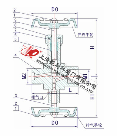 J19H、J19W壓力表針型閥(外螺紋)外形結(jié)構(gòu)圖