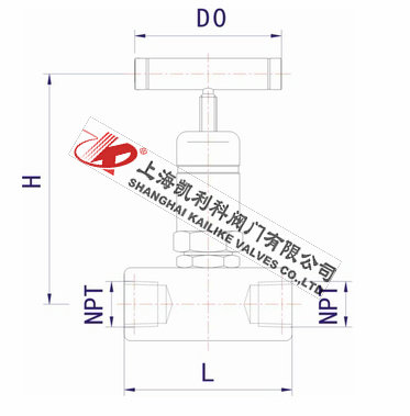 ANSI-6000PSI~10000PSI美標內螺紋針型閥外形結構圖