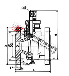 X43W-1.0T二通全銅旋塞閥外形結構圖